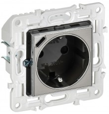SKANDY Розетка с з/к/ш 16А с USB C 18Вт SK-R17N никель  SK-R14-16-U14-018-K50  IEK