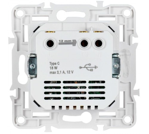 SKANDY Розетка с заземлением с защитными шторками 16А с USB C 18Вт SK-R17S серебряный   SK-R14-16-U14-018-K23  IEK