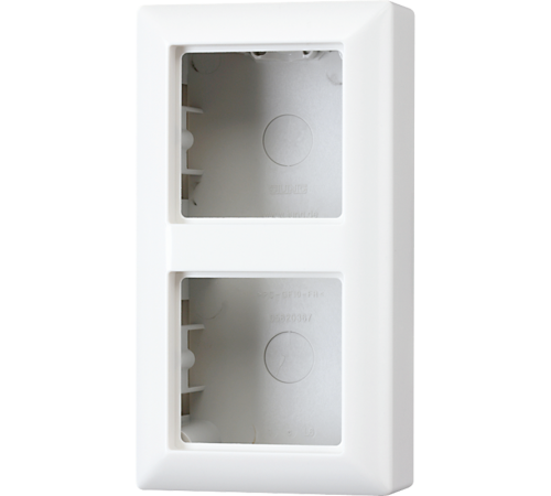 Рамка для вертикальной и горизонтальной установки, 2 поста, накладной монтаж; дюропласт; белый; AS500  AS582AWW  Jung