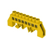 Шина "0" РЕ (8х12мм) 8 отверстий латунь желтый нейлоновый корпус комбинированный EKF PROxima  sn0-125-8-dpe  EKF