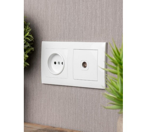 Валенсия рамка 2-местная белая EKF PROxima   EWM-G-302-10   EKF