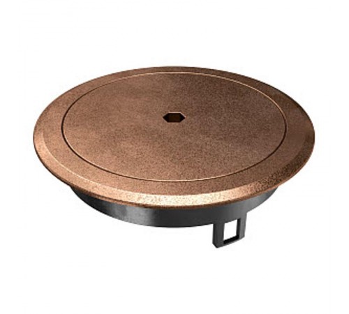 Лючок GES R2B 40х140 мм (универсальный, состаренная медь) с ключом (GES R2B Cu)  7408874  OBO Bettermann