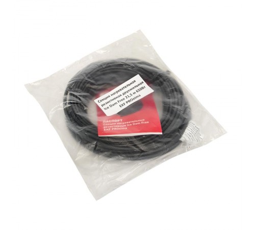 Секция нагревательная резистивная двухжильная Ice Dam Free 21,5 м 650 Вт, EKF PROxima  IceDamFreeT-21,5-650  EKF