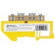 Шина  NO-224-88 PE земля на DIN-изоляторе ШНИ-6х9-6-Д-желтый  Б0062859  ЭРА