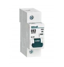 Выключатель автоматический  однополюсный ВА-201 63А C 10кА  13001DEK  DEKraft