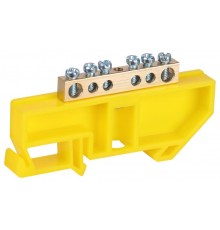 Шина  NO-224-88 PE земля на DIN-изоляторе ШНИ-6х9-6-Д-желтый  Б0062859  ЭРА