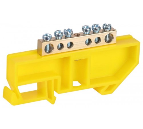 Шина  NO-224-88 PE земля на DIN-изоляторе ШНИ-6х9-6-Д-желтый  Б0062859  ЭРА