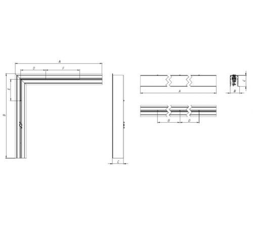 Светильник светодиодный PROFILE 60L P DR LED (1800) WH 4000K MED (low lumen)  1248007100  Световые Технологии