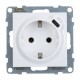 SUNO Комбинированная розетка со шторками 2К+З 16А 250В/USB С 1500мА. Безвинтовые зажимы. Цвет "Белый"  721129  Legrand