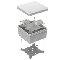 Коробка огнестойкая разветвительная для о/п двухкомпонентная 60-0300-FR6.0-4-4-Р Е15-Е60 RAL7035 100х100х50 (14 шт/кор) серая  60-0300-7035-FR6.0-4-4