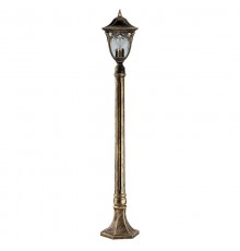 Светильник садово-парковый PL4076 столб четырехгранный 60W E27 230V, черное золото  11602  Feron