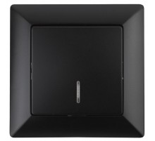 4-102-05 Intro Выключатель с подсветкой, 10А-250В, СУ, Solo, антрацит  Б0043274  Intro