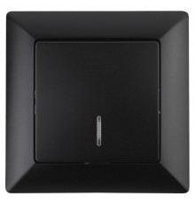 4-102-05 Intro Выключатель с подсветкой, 10А-250В, СУ, Solo, антрацит  Б0043274  Intro