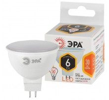 Лампа светодиодная LED 6Вт GU5.3 220В 2700К smd MR16 отражатель (рефлектор)  Б0020542  ЭРА