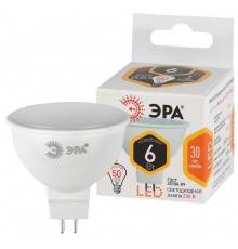 Лампа светодиодная LED 6Вт GU5.3 220В 2700К smd MR16 отражатель (рефлектор)  Б0020542  ЭРА
