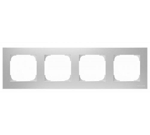 Рамка 4-постовая, серия SKY, цвет серебристый алюминий2CLA857400A1301 ABB