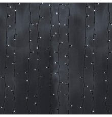 Гирлянда Светодиодный Дождь 2х9м, эффект водопада, черный провод, 230 В, диоды БЕЛЫЕ  235-275  NEON-NIGHT