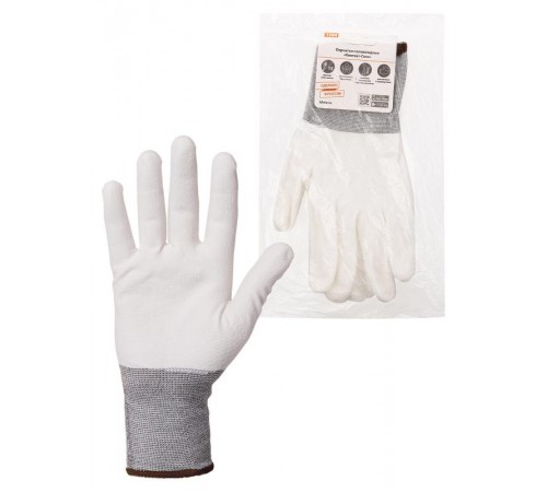 Перчатки полиамидные "Контакт-Сенс", полиуретановое покрытие, 9, 15 кл., 29-31 г, 1 пара,  SQ1016-0312  TDM