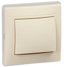 КВАРТА Кремовый Выключатель 1-клавишный ВС10-1-0-ККм-44 10А IP44  KV-V10-10-44-K33  GENERICA