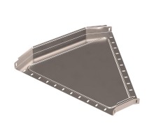 Угол горизонтальный 45 градусов Стандарт INOX (AISI 409) 600х50  PR16.3482  Промрукав