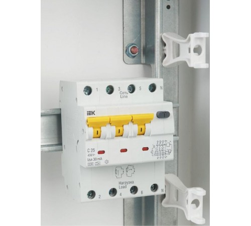 Выключатель автоматический дифференциального тока АВДТ 34 3п+N 25А C 30мА тип A  MAD22-6-025-C-30  IEK