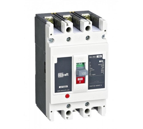 Авт. выкл. 3P 63А 40кА 5In ВА-302 L  22708DEK  DEKraft