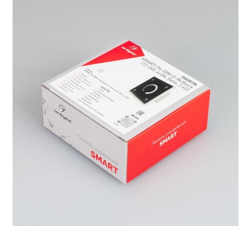 Панель SMART-P4-DIM-G-IN Black (12-24V, 4x3A, Sens, 2.4G) (Arlight, IP20 Пластик, 5 лет)  034778  Arlight