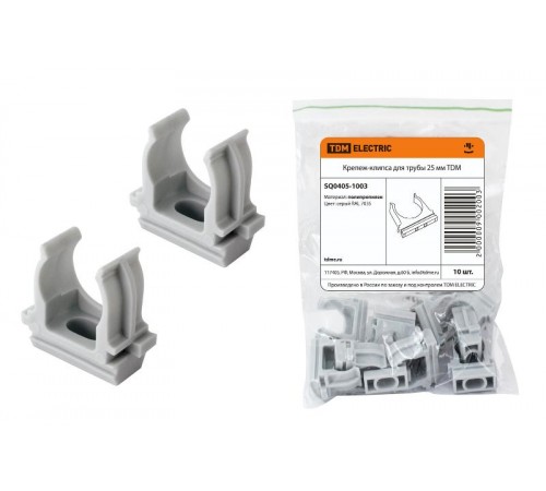 Крепеж-клипса для трубы 25 мм (10шт)  SQ0405-1003  TDM