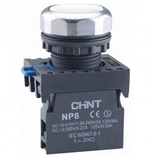 Кнопка управления NP8-10BN/1 без подсветки белая 1НО IP65 (R)  578646  CHINT