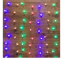 Гирлянда "Светодиодный Дождь" 1,5*1,5 м, с насадками шарики, свечение с динамикой, прозрачный провод, 230 В, диоды Мультиколор  235-049  NEON-NIGHT