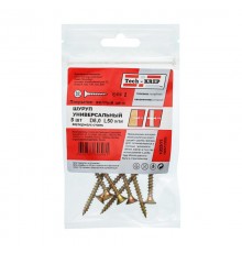 Саморез ШУж 5,0х50 пот. гол. (8 шт) - пакет ( 0,033 кг)  102511  Tech-KREP