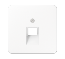 Крышка для одинарных телефонных и компьютерных розеток (UAE), фиксация винтом; термопласт; белый; CD500  CD569-1UAWW  Jung