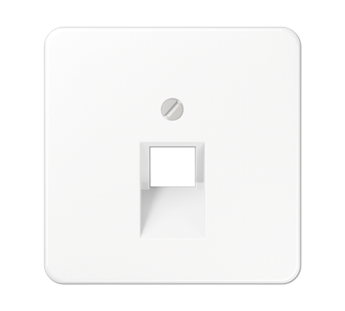 Крышка для одинарных телефонных и компьютерных розеток (UAE), фиксация винтом; термопласт; белый; CD500  CD569-1UAWW  Jung