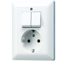 Розетка с двойным выключателем AS5575EUWW Jung