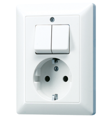 Розетка с двойным выключателем AS5575EUWW Jung