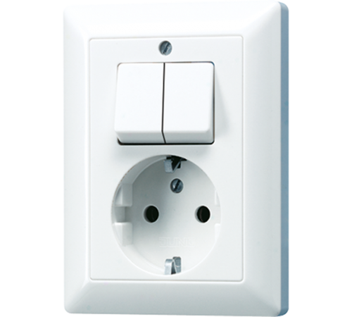 Розетка с двойным выключателем AS5575EUWW Jung