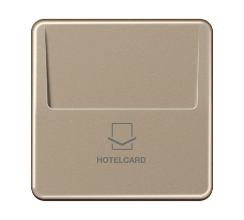 Накладка-картодержатель для балансирных механизмов 531U, 532U, 533U, 534U; термопласт; золотая бронза; CD500  CD590CARDGB-L  Jung