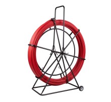 Протяжка кабельная (УЗК в тележке), стеклопруток, d=11,0мм, 300м, красная  47-1300  REXANT