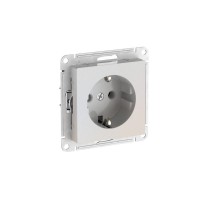AtlasDesign Жемчуг Розетка с заземлением, 16А, механизм, быстрозажимные клеммы  ATN000443S  SE