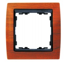 Simon 82 Рамка декоративная, 4 поста, S82, вишня-графит  82845-61  Simon