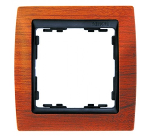 Simon 82 Рамка декоративная, 4 поста, S82, вишня-графит  82845-61  Simon