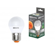 Лампа светодиодная LED 5Вт Е27 220В 3000К FG45 шар  SQ0340-0009  TDM