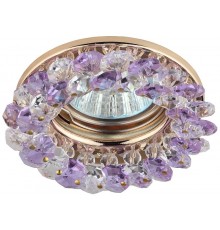 Светильник точечный встраиваемый под лампу DK16 50Вт MR16 GU5.3 золото/прозрачный фиолетовый  C0043796  ЭРА