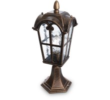 Светильник садово-парковый PL105 60W 230V E27 150*150*440мм черное золото (на постамент 0,45м)  11297  FERON