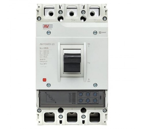 Выключатель автоматический AV POWER-3/3 630А 100kA ETU2.0 AVERES  mccb-33-630H-2.0-av  EKF