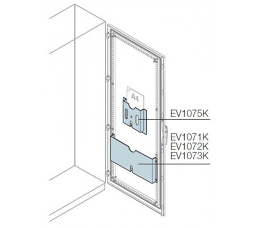 Карман для документов металл. Ш=600мм  EV1071K  ABB