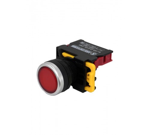 ВК22-EW3462-65У1, красный, 1НЗ, цилиндр, c подсветкой 220В, d22мм, IP65, выключатель кнопочный  (ЭТ)   ET006021   Электротехник