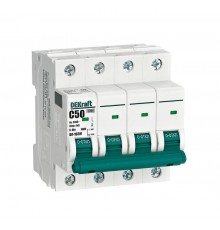 Выключатель автоматический без теплозащиты четырехполюсный ВА-103М 4P 50А характеристика C 6кА  12534DEK  Dekraft