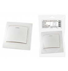 Выключатель 1 кл. с подсветкой 10А белый "Таймыр" (пром. упак., бакелит. основание)  SQ1814-0504  TDM