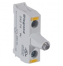 Блок со встроенным светодиодом для головок - Osmoz - для кнопочных постов - 230 В~ - желтый  024274  Legrand